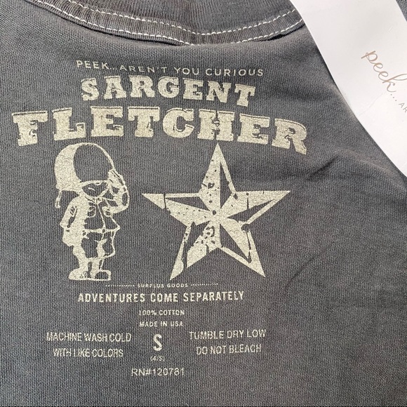 NWTPeek Einstein Sargent Fletcher Black Kids Tee S - Picture 2 of 4